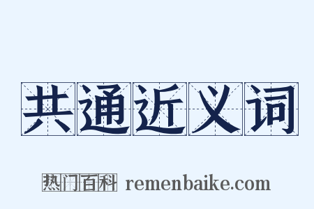 共通近义词是什么意思的图片
